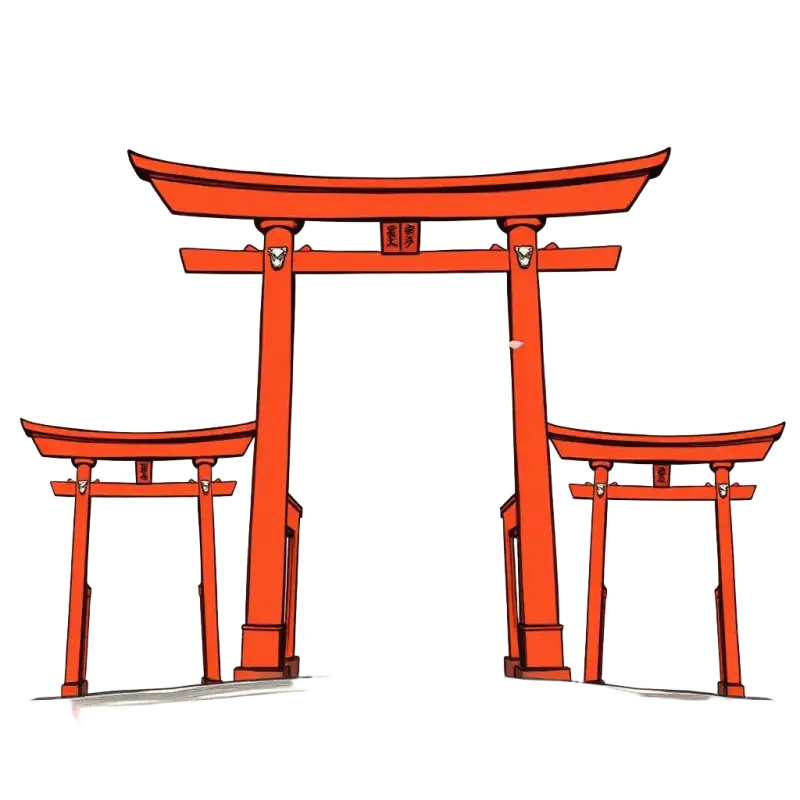 Three torii gates